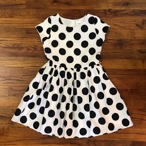 Girls Carter’s Elegant Dress Black Dots 
Dressy Occassion Church Wed Party Event